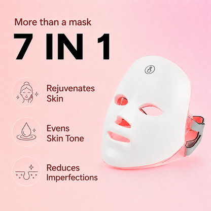 LED Facial Therapy Mask with 7 Light Modes